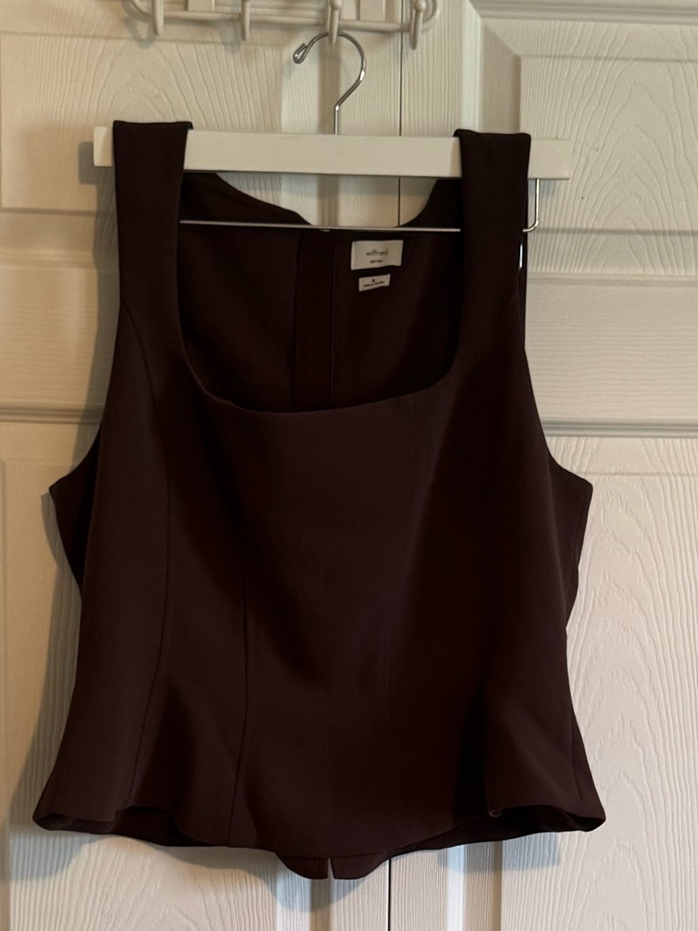 Wilfred Brown Square-Neck Tank Top